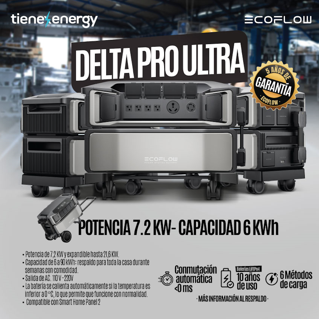 Estación de Energía Portátil Ecoflow DELTA PRO ULTRA 7200W Potencia - 6000Wh Capacidad