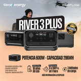 Estación de Energia Portatil EcoFlow RIVER 3 PLUS 600W Potencia 286Wh Capacidad