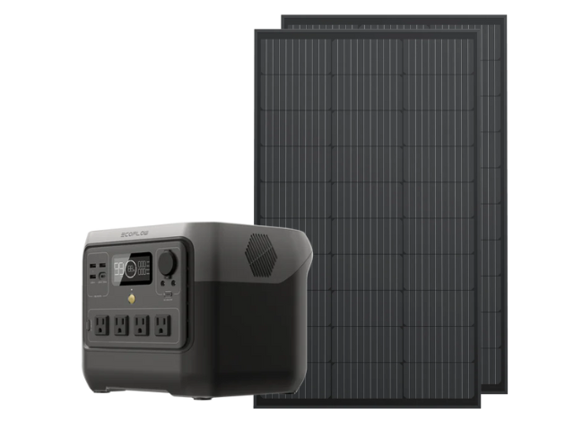 EcoFlow RIVER 2 PRO Kit Solar 800 W + Panel Solar Rigido 100W Kit x 2